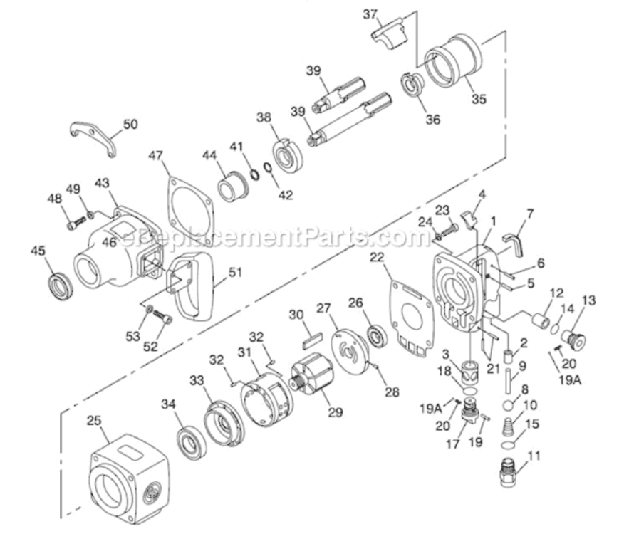 Page A Diagram and Parts List for CP6920 6151906921 Chicago Pneumatic Wrench